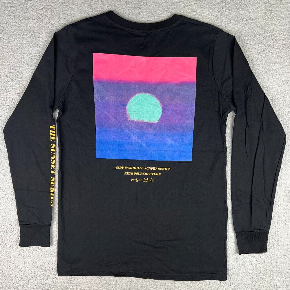 Retrosuperfuture Shirt Women Large Black Andy Warhol Long Sleeve Sunset Series 4